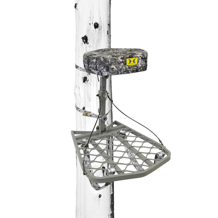 Hawk Hang-On Ultra Lite, Lightweight Tree Stand Hunting Gear with Memory Foam Seat, Foot Rest for Mobile Hunters, Quiet Step, 27.25 x 20.5 Inch