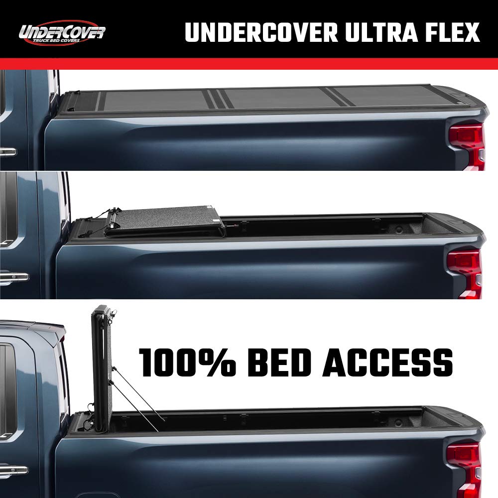 UnderCover Ultra Flex Hard Folding Truck Bed Tonneau Cover | UX32013 | Fits 2019-2025 Dodge Ram 1500 w/Multi-Function Tailgate (w/o RamBox) 6' 4" Bed (76.3")