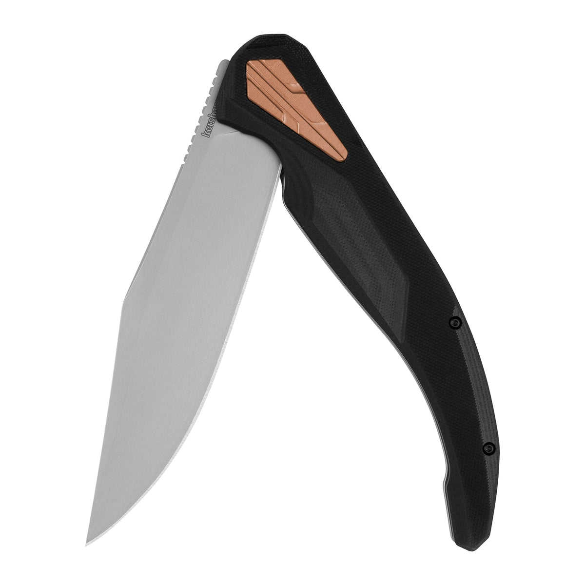 Strata Kershaw Platform Sheepsfoot Pocket Knife, 2.75" Steel Blade with Nail Clipper and File, Slipjoint Manual Folding Knife EDC