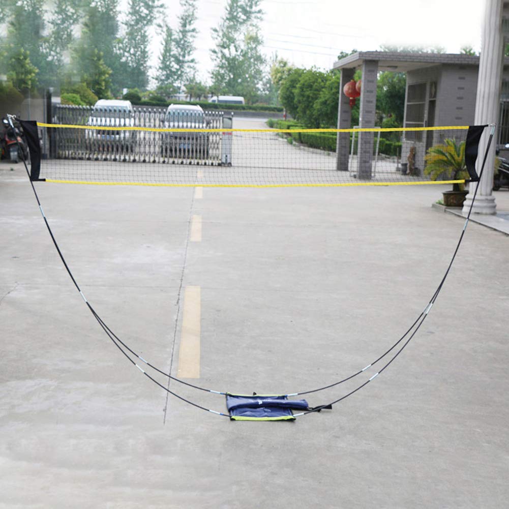 Lightweight Badminton Net, Portable Movable Mesh Badminton Net with Stand, Suitable for Indoor Outdoor Training Beach Sports Competition Lawn Backyard and More