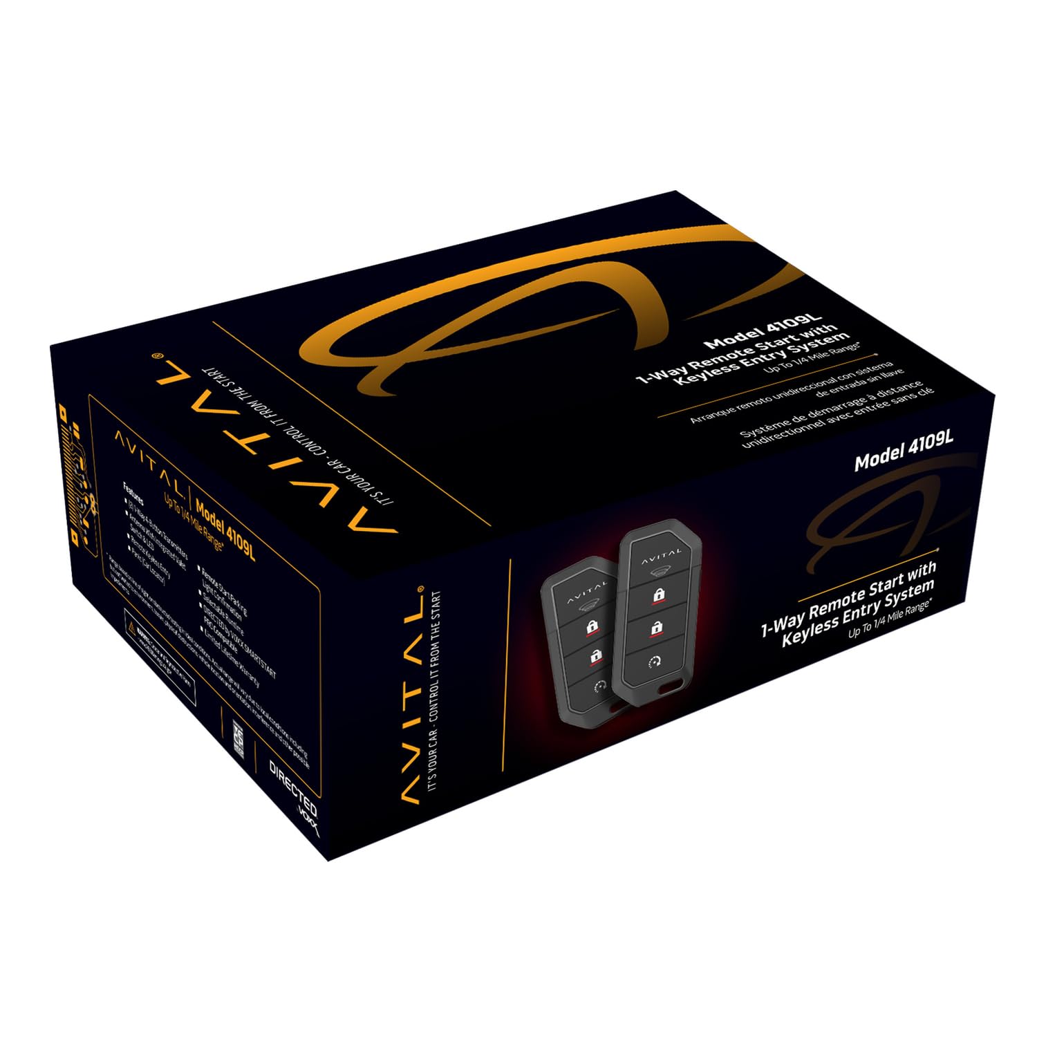 1-Way Remote Start System Avital 4109L with Two 4-Button Remotes