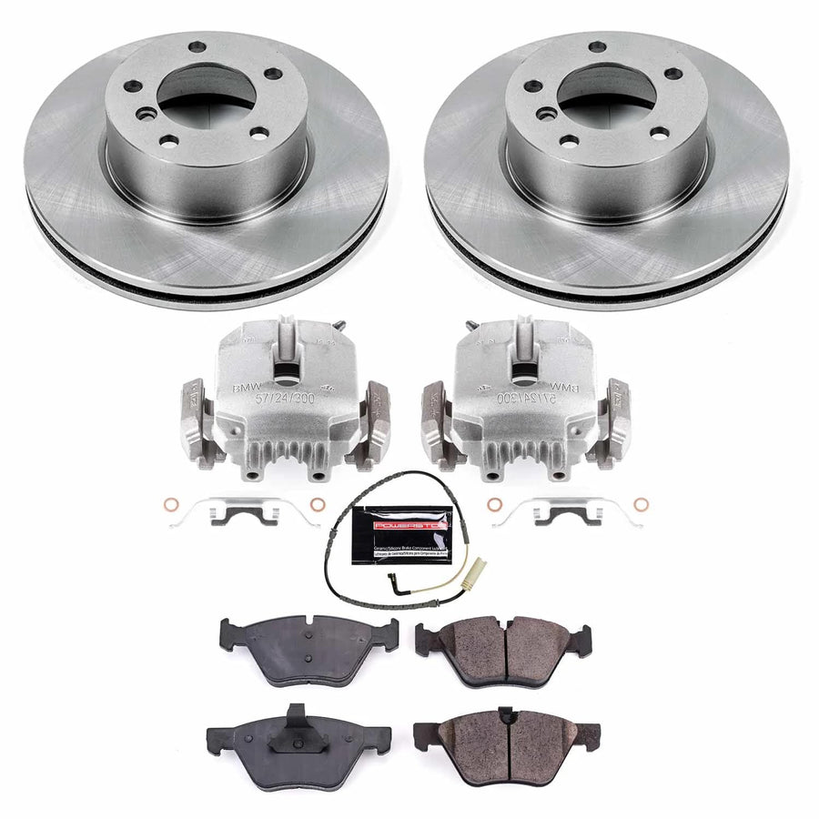Power Stop KCOE4589 Front Brake Caliper Kit Replacement - Brake Rotor, Brake Pads & Calipers For BMW 325xi 2006, BMW 328xi 2007 [Model Specific]