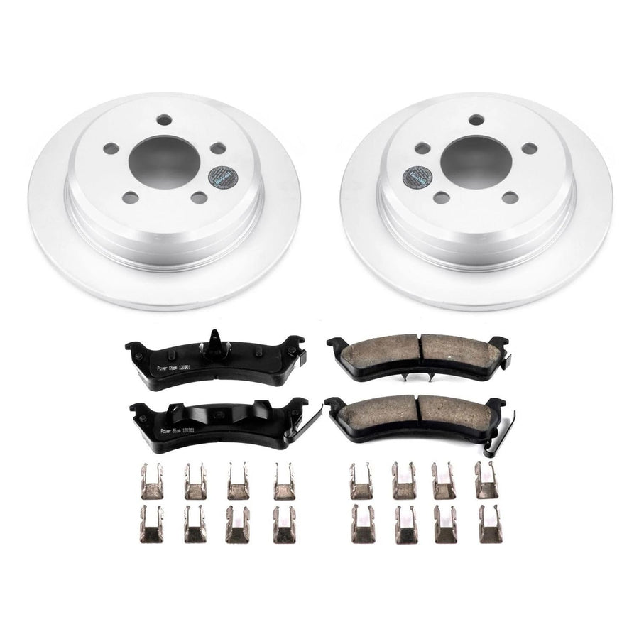 Power Stop Rear CRK2131 Z17 Evolution Geomet Coated Brake Kit For Jeep Grand Cherokee 1993-1998 [Model Specific]