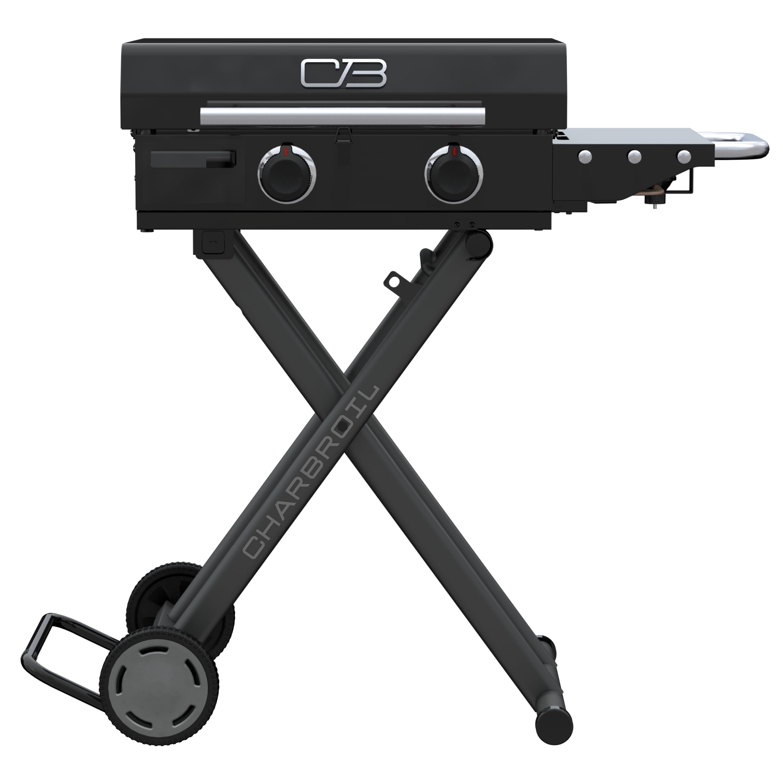 22" Charbroil® Performance Series™ Folding Cart 2-Burner Portable Propane Gas Griddle, Black - 463711223