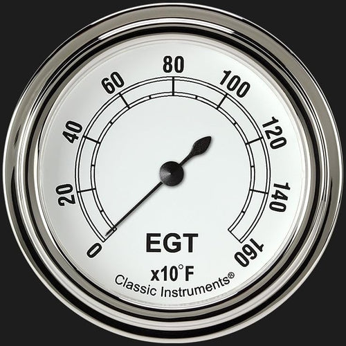 Classic Instruments Classic White CW398SLF 2 5/8" Pyrometer Full Sweep