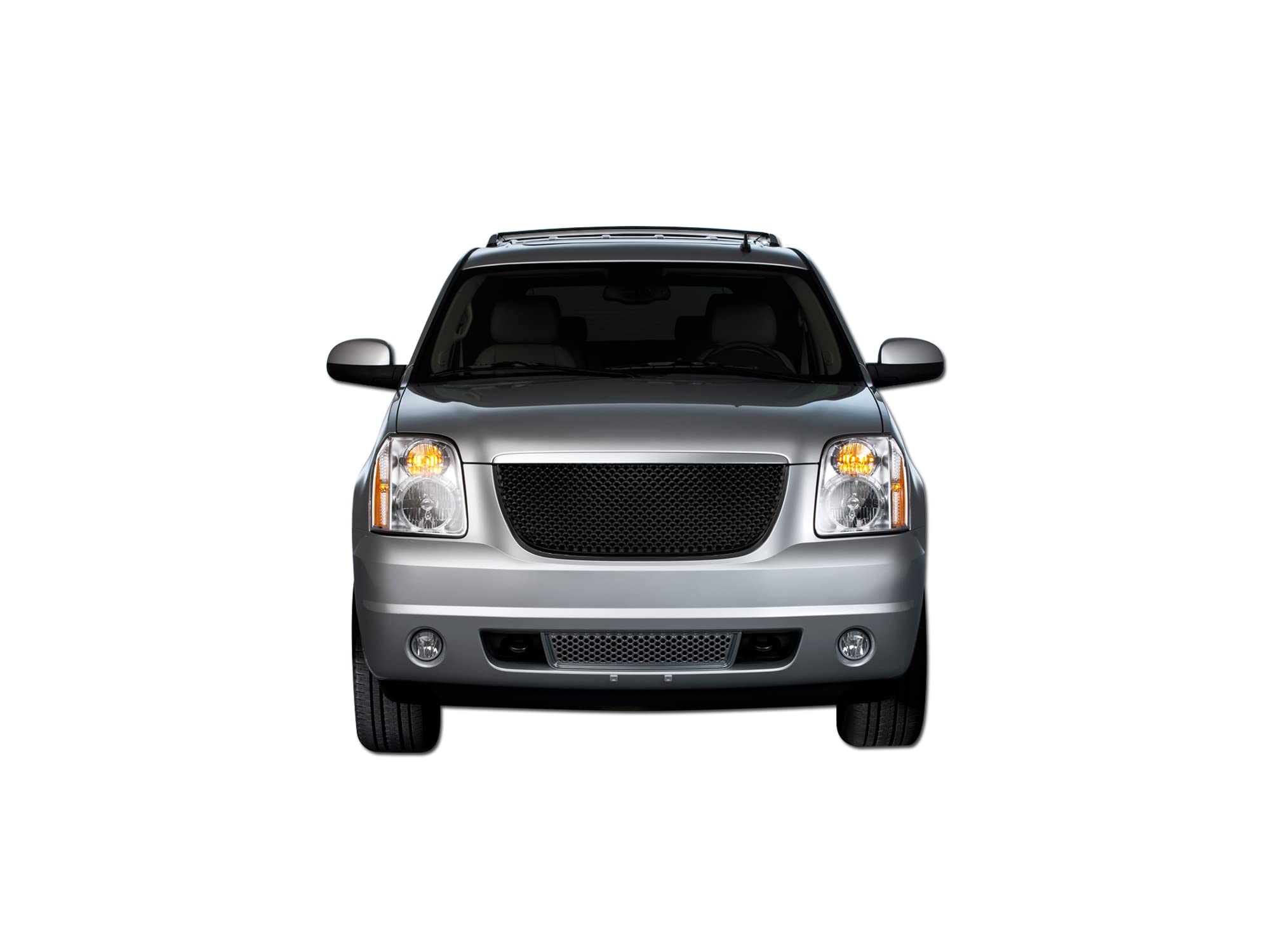 7148864 Armordillo USA Mesh Front Hood Grille - Gloss Black Fits 2007-2014 GMC Yukon/XL