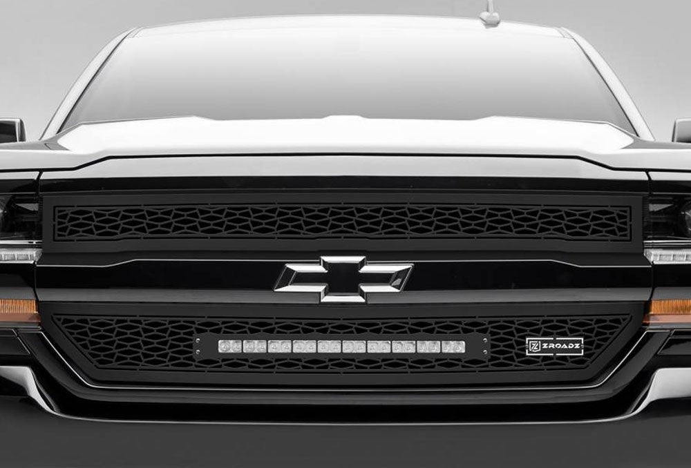 ZROADZ T-Rex Z311281 Black Chevrolet Silverado Grille, 1 Pack