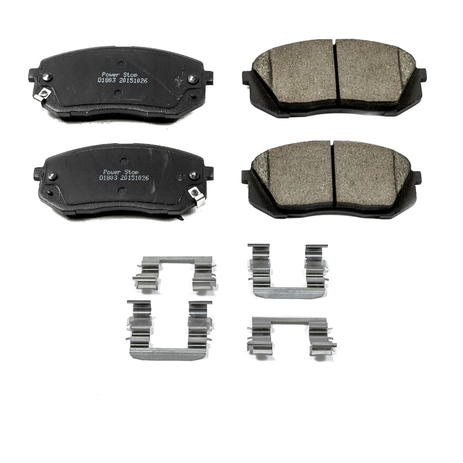 Power Stop Brake Kit Front For Hyundai Sonata 2015 - Ceramic Brake Pads With Installation Hardware, 17-1803
