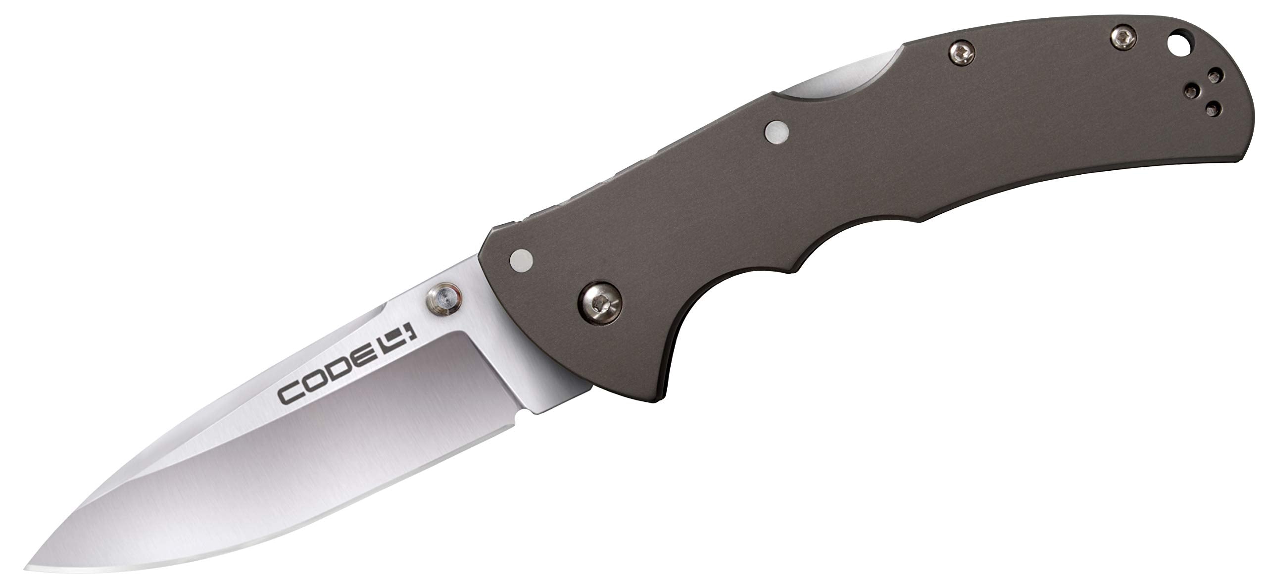 Cold Steel 3.5" Code 4 S35VN Razor-Sharp Spear Point Blade 5" Aluminum Handle Folding Knife w/Tri-Ad Lock, Boxed