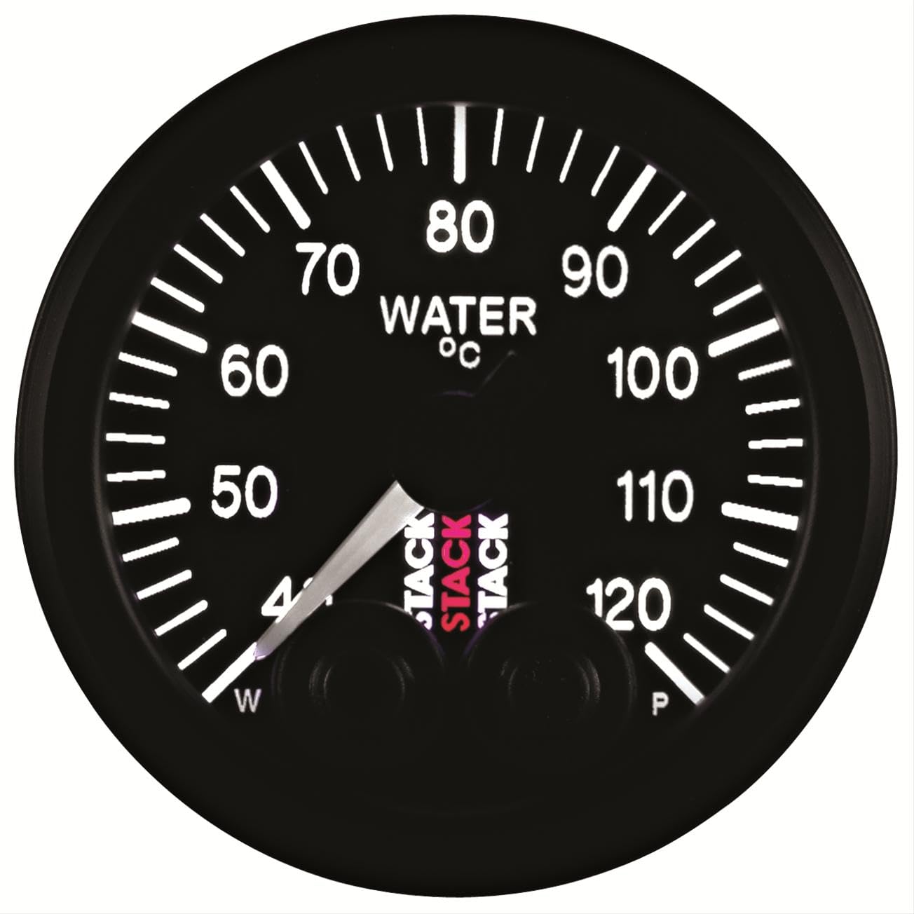 Pro-Control STACK ST3507 Black 52mm 1/8" NPTF Male 40-120°C Water Temperature Gauge