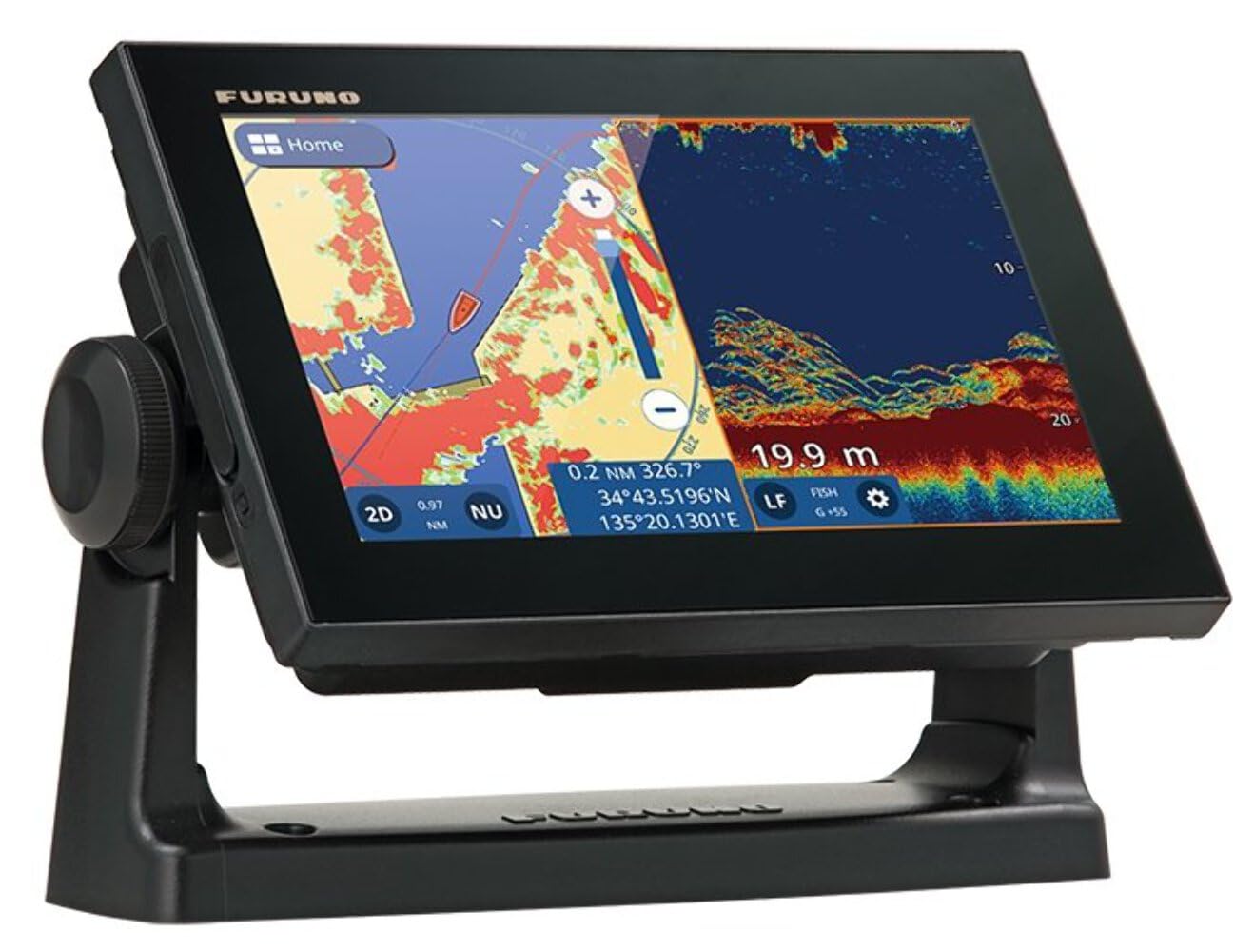 9" Furuno GP1971F Plotter/Chirp Sounder, Black, Standard