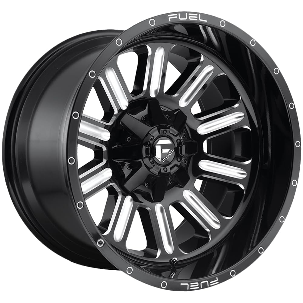 D620 HARDLINE FUEL OFF-ROAD 15X8, 5X4.5/4.75, 3.79, -18mm GLOSS BLACK MILLED - D62015800437
