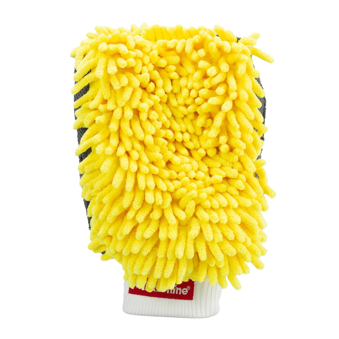 Maxshine Yellow Chenille Universal Microfiber Car Wash Mitt | High-Efficiency Scratch-Free Wash Mitt for Cars, Trucks, SUVs, Boats & RVs | Premium Reusable Auto Detailing & Car Cleaning Accessory