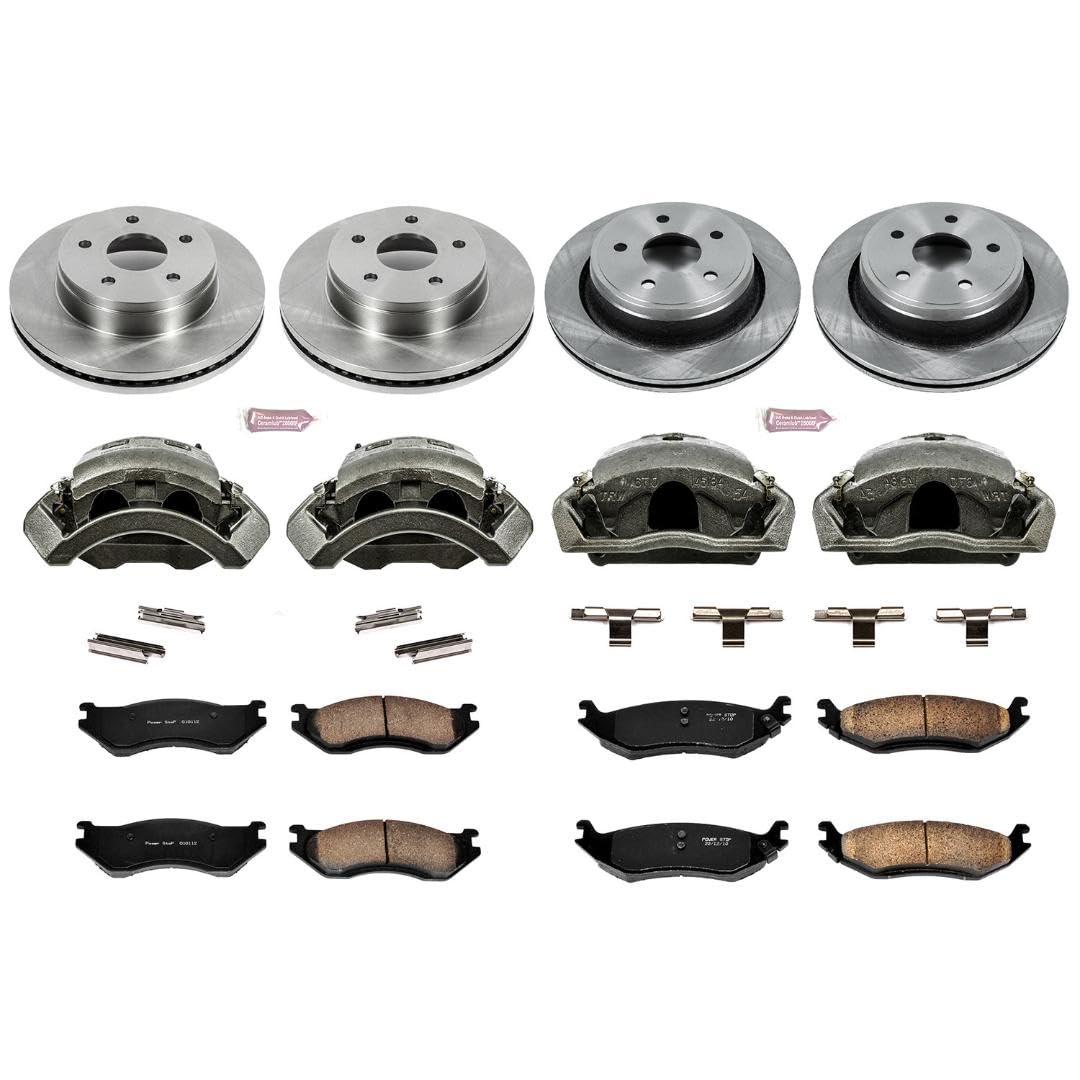 Power Stop KCOE2168 1-Click Autospecialty OE Replacement Brake Kit with Calipers For Dodge Ram 1500 2003-2005 [Model Specific]