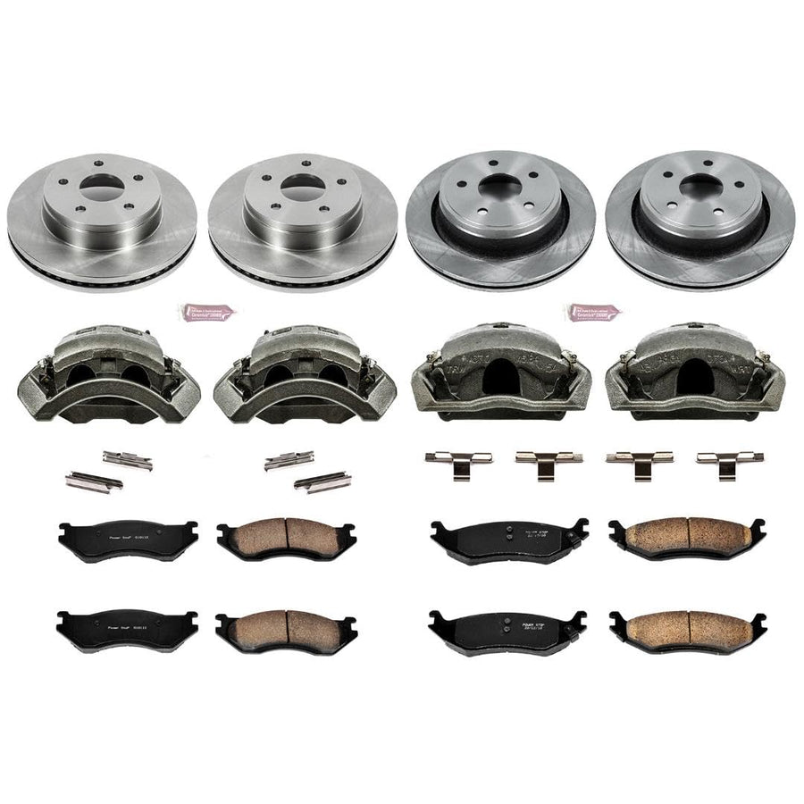 Power Stop KCOE2168 1-Click Autospecialty OE Replacement Brake Kit with Calipers For Dodge Ram 1500 2003-2005 [Model Specific]