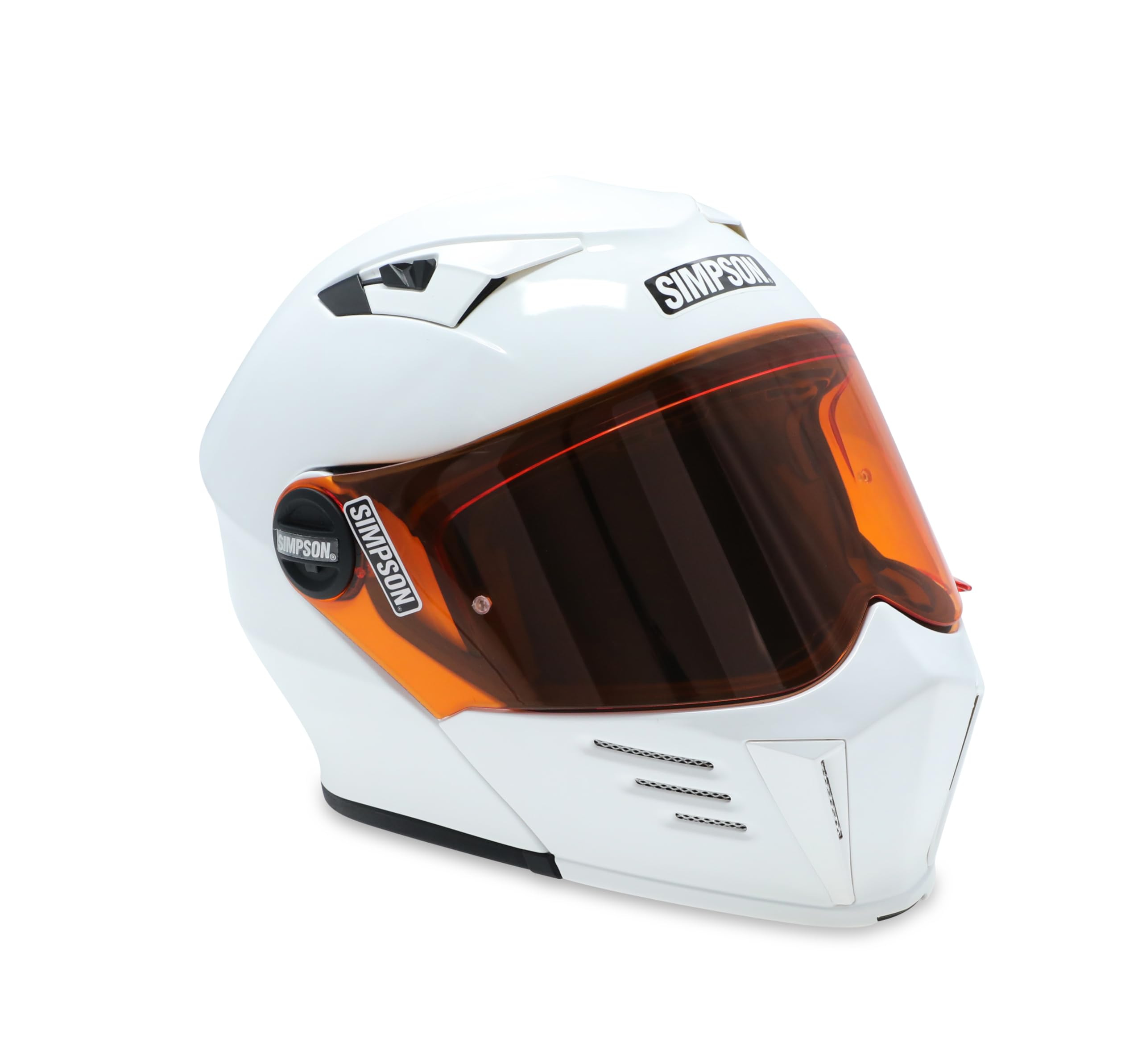 Mod Bandit Simpson Motorcycle Helmet - White - Medium | Modular Full-Face Helmet Clear Visor Shield DOT ECE Certified for Street, Cruiser & Touring Riders (M59M1)