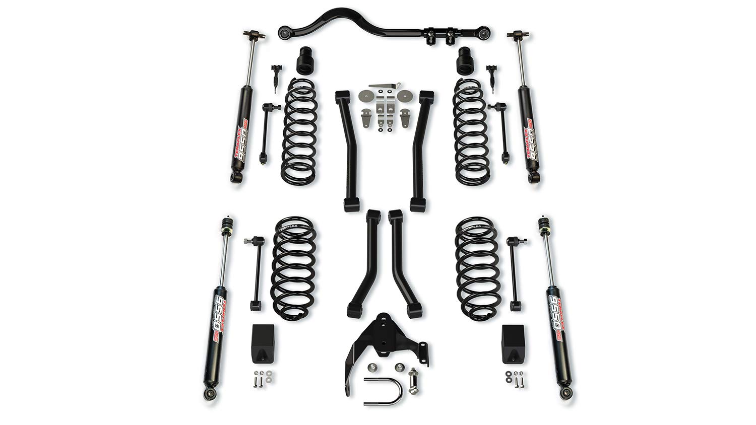 3” Lift Suspension System TeraFlex w/ 4 Sport Flexarms, Track Bar, & 9550 VSS Shocks JKU 4-Door