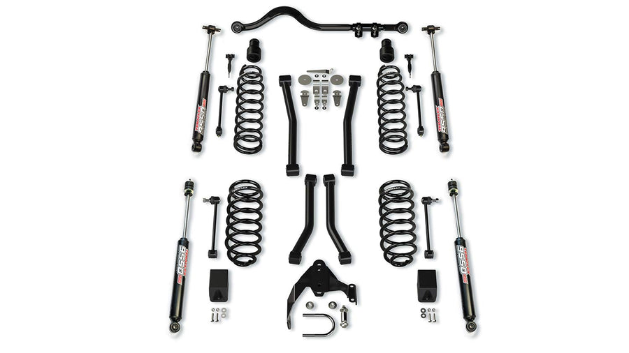 3” Lift Suspension System TeraFlex w/ 4 Sport Flexarms, Track Bar, & 9550 VSS Shocks JKU 4-Door