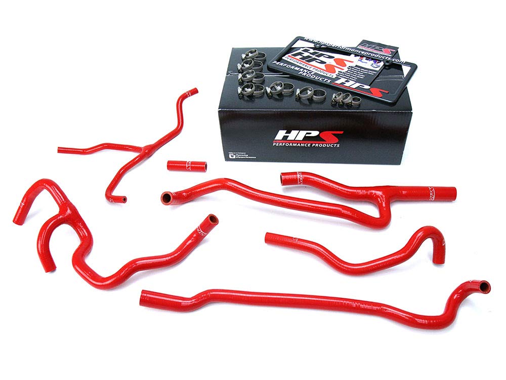 Red HPS 57-1660-RED Silicone Heater Hose Kit Coolant, 1 Pack