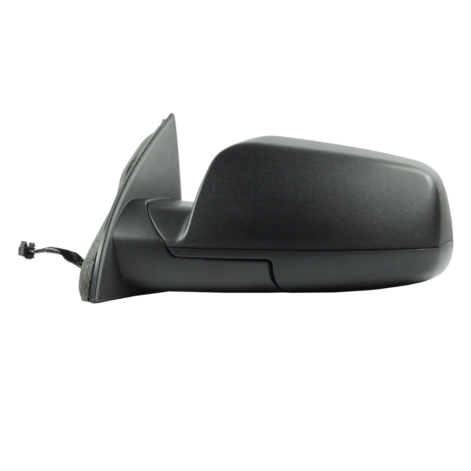 Fit System Side Driver Mirror for Chevrolet Equinox, GMC Terrain, Textured Black, Spot Mirror, Foldaway, Power