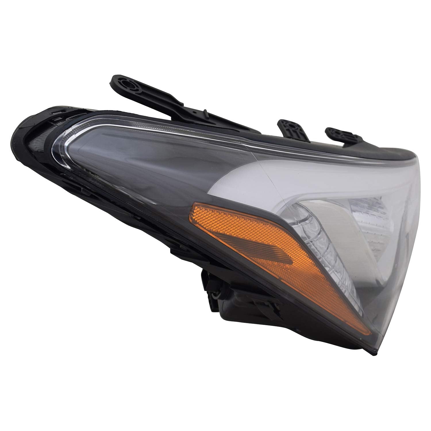 Right TYC Headlight Assembly Compatible with 2013-2016 Hyundai Santa Fe
