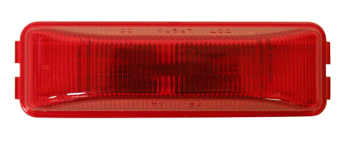 154R Peterson Incandescent Marker/Clearance PC-Rated Rectangle, Red, 3 13/16 inches