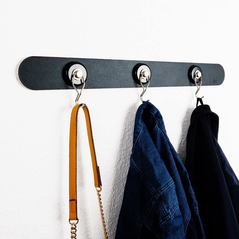 silwy® Black Metal Strip for Safe, Space-Saving Storage of Magnetic Glasses (50 cm // Small) - Non-Slip Camping Glasses, Boat and Yacht Accessories
