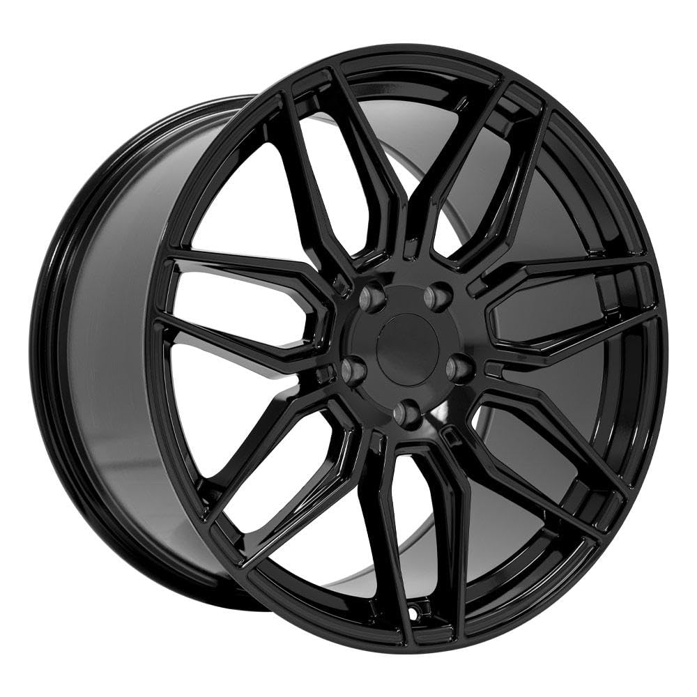 20 Inch OE Wheels CV03D Rim Fits Corvette C8 Z06 Style 5x120 20x11 Gloss Black - Hollander 95580 (1)