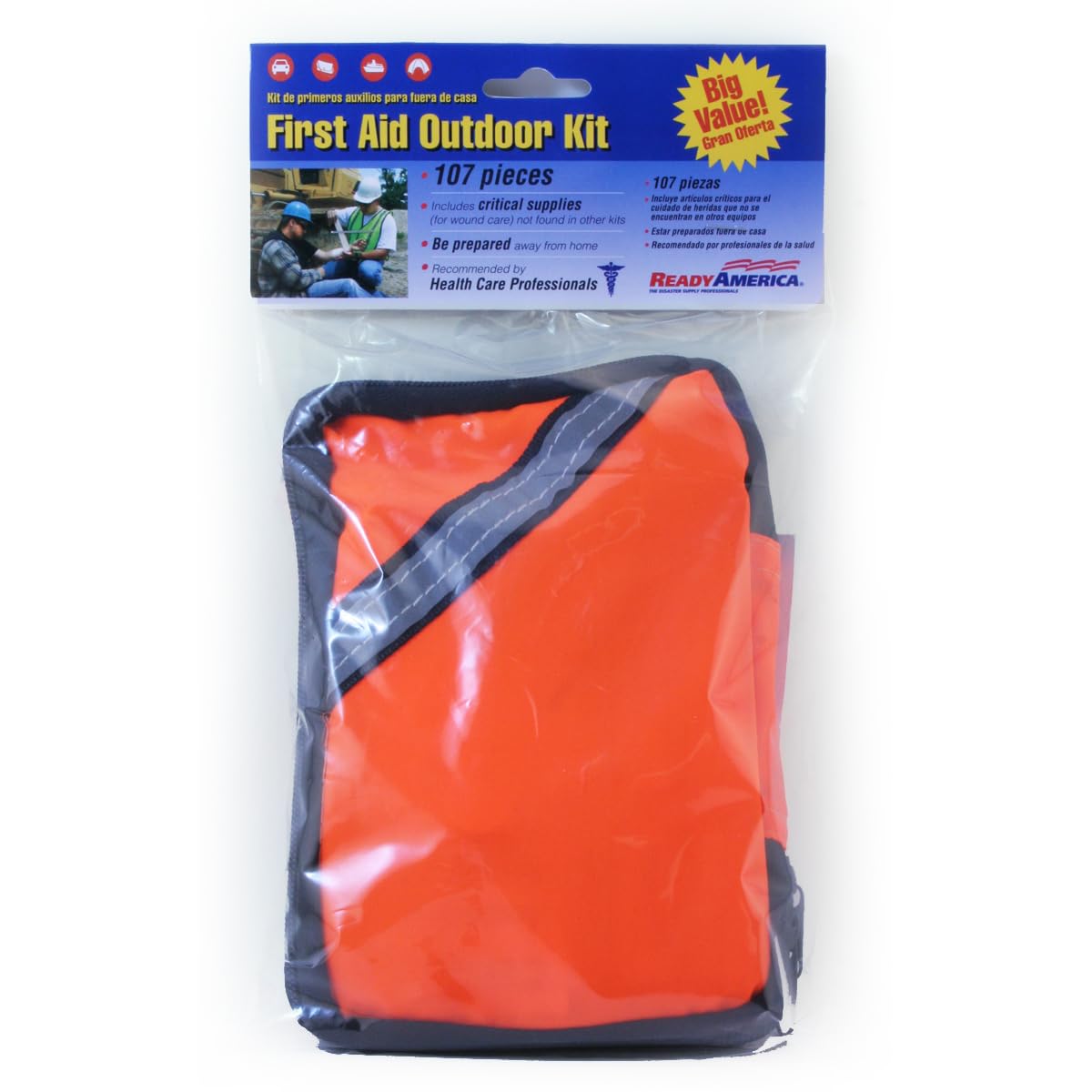 Ready America Outdoor First Aid Kit, 107 Piece, 74002