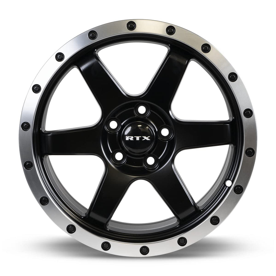083014 • RTX® Dakar • Satin Black Machined Edge Lip • 17x8 5x114.3 ET35 CB73.1