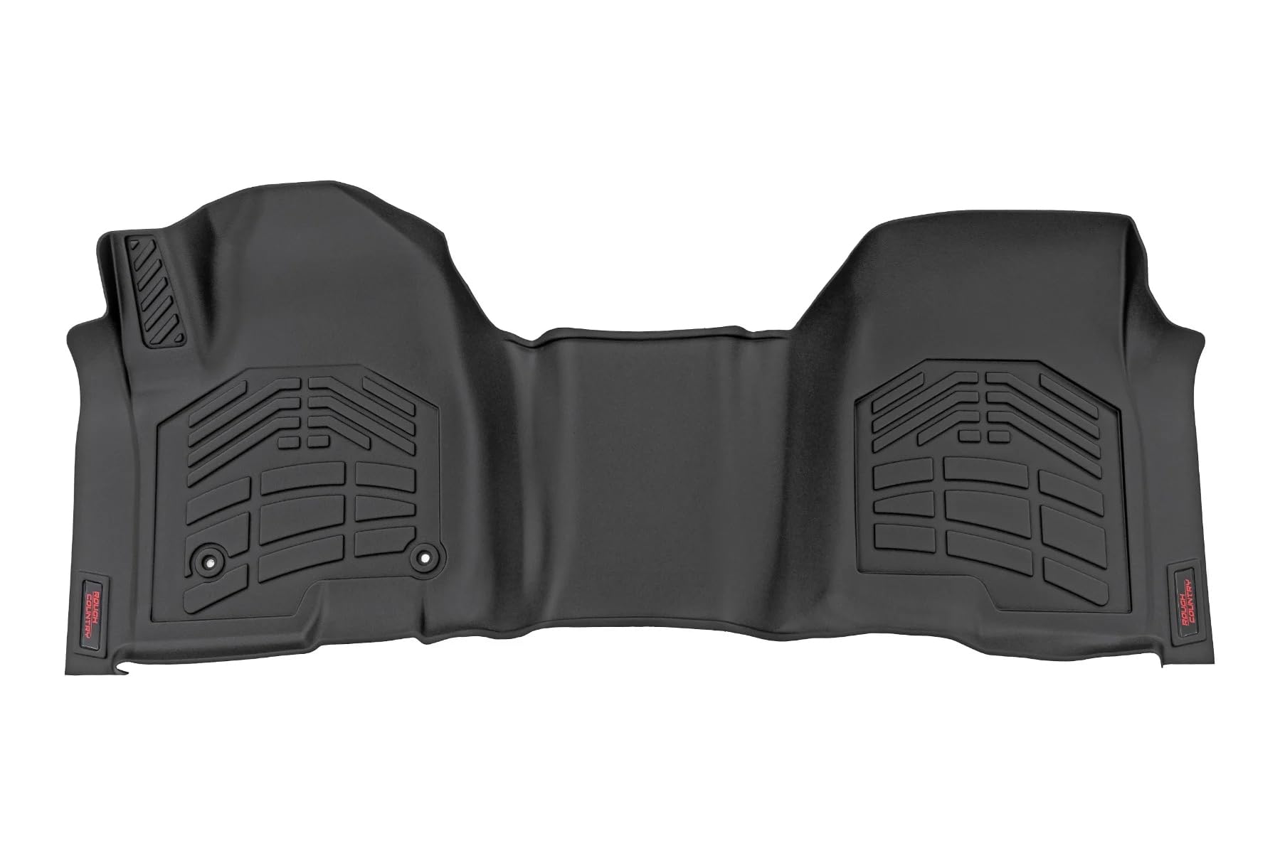Sure-Fit Rough Country Front Floor Mat for Chevy Silverado & GMC Sierra 1500/2500HD/3500HD (2019-2025) Bench Seat - Waterproof, Non-Slip Flexible First Row Floor Mat