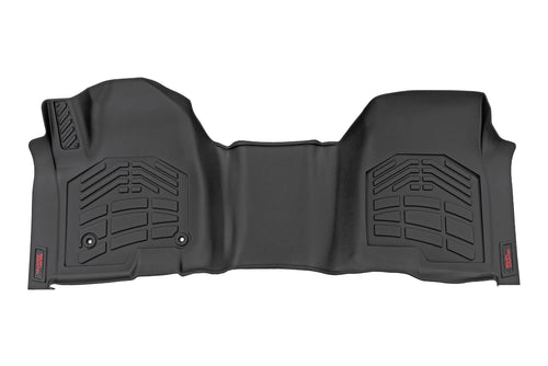 Sure-Fit Rough Country Front Floor Mat for Chevy Silverado & GMC Sierra 1500/2500HD/3500HD (2019-2025) Bench Seat - Waterproof, Non-Slip Flexible First Row Floor Mat