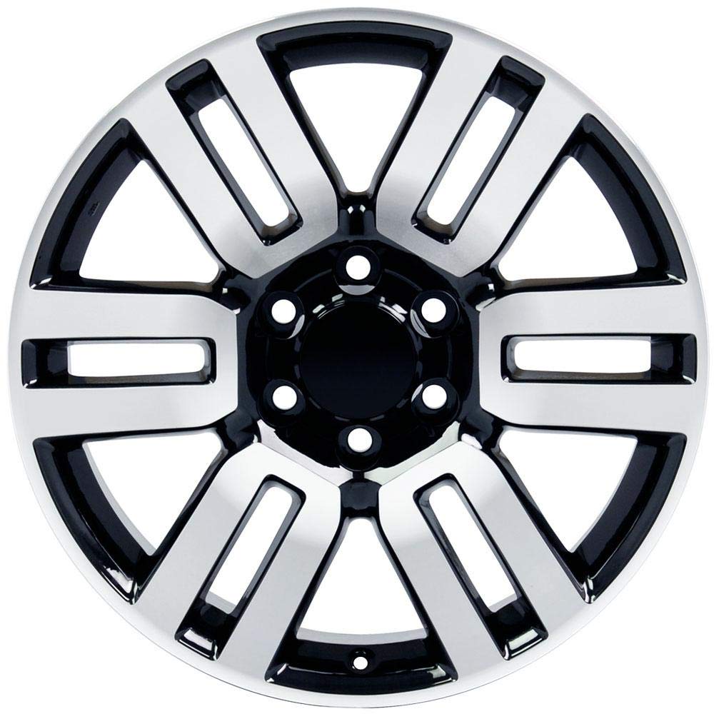 20 Inch OE Wheels TY10 Rim Fits 4Runner Style 6x139.7 20x7 Gloss Black Machined - Hollander 69561 (1)