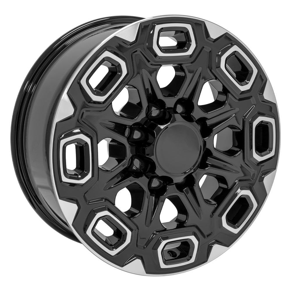 CV64A OE Wheels 20 Inch Rim Fits Silverado 2500/3500 Style 8x165.1 20x8.5 Gloss Black Machined - Hollander 5946 (1)