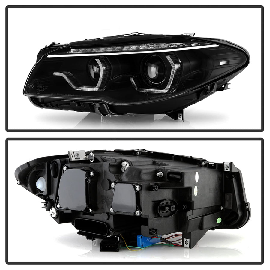 Headlights Spyder Signature (PRO-YD-BMWF10HIDAFS-SEQ-BK)