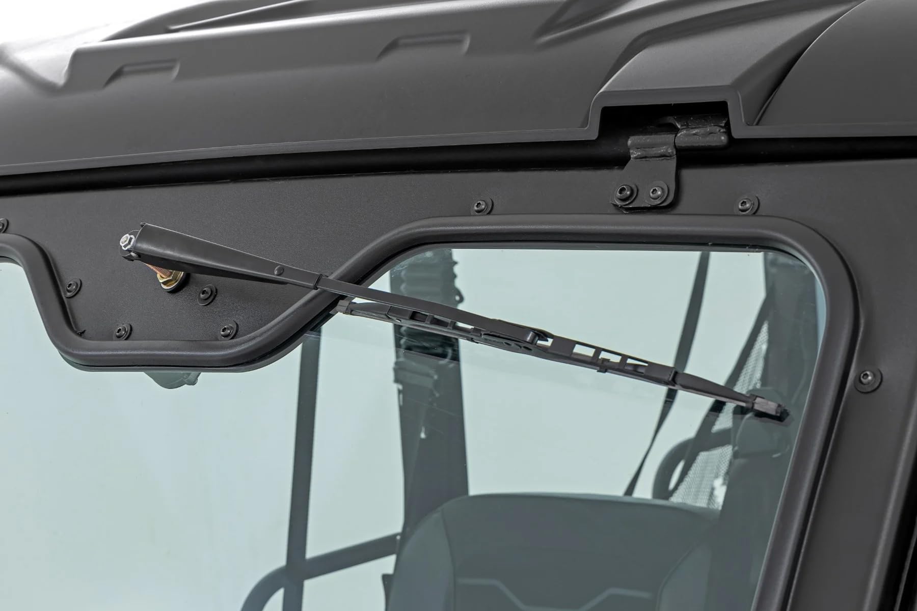 12V UTV Powered Rough Country Wiper with Washer Tank - 1L Reservoir, Washer Nozzle, Built-in On/Off Switch, 16-inch Wiper Blade