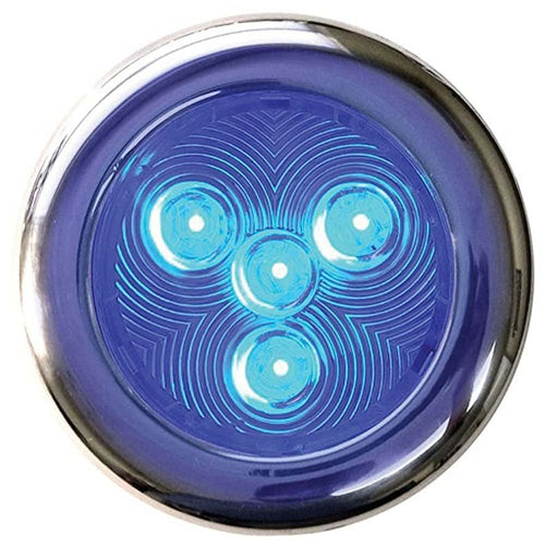 LED-51828-DP TH Marine Puck Light, 3-Inch, Stainless Steel/Blue