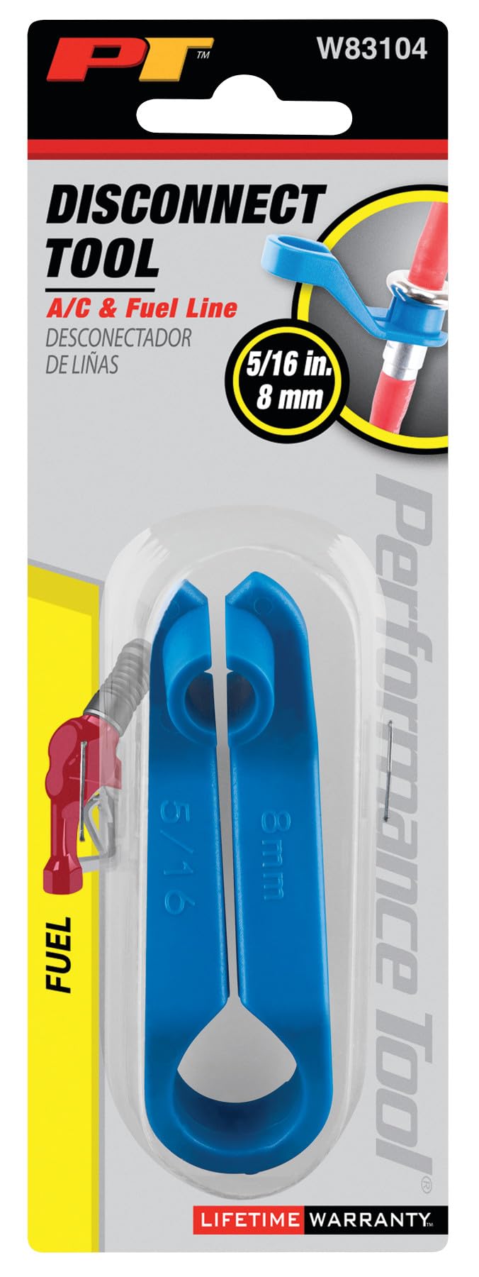 W83104 Performance Tool 5/16" Offset Line Disconnect Tool - Easy Coupling Release, Durable Plastic