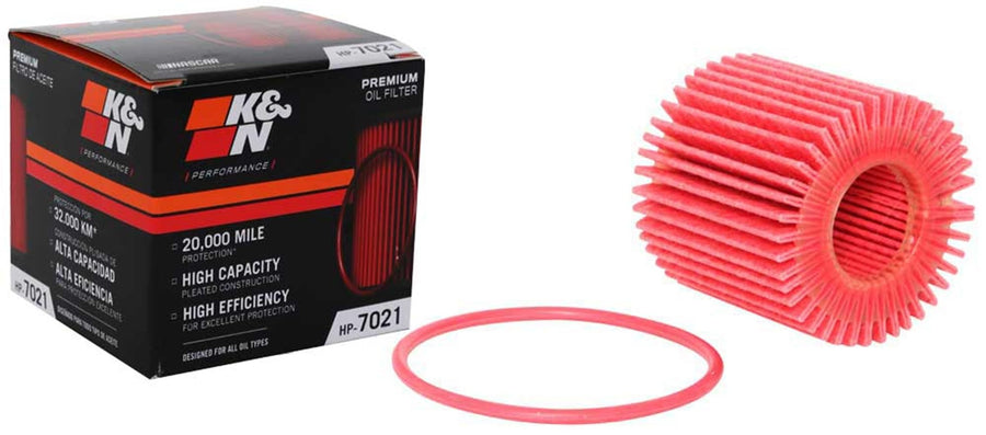 K&N Oil Filter Premium: 20,000 Mile Engine Protection, High Capacity/High Efficiency: Compatible with 2008-2021 TOYOTA/LEXUS/SCION/PONTIAC (See Product Description for Select Models), HP-7021