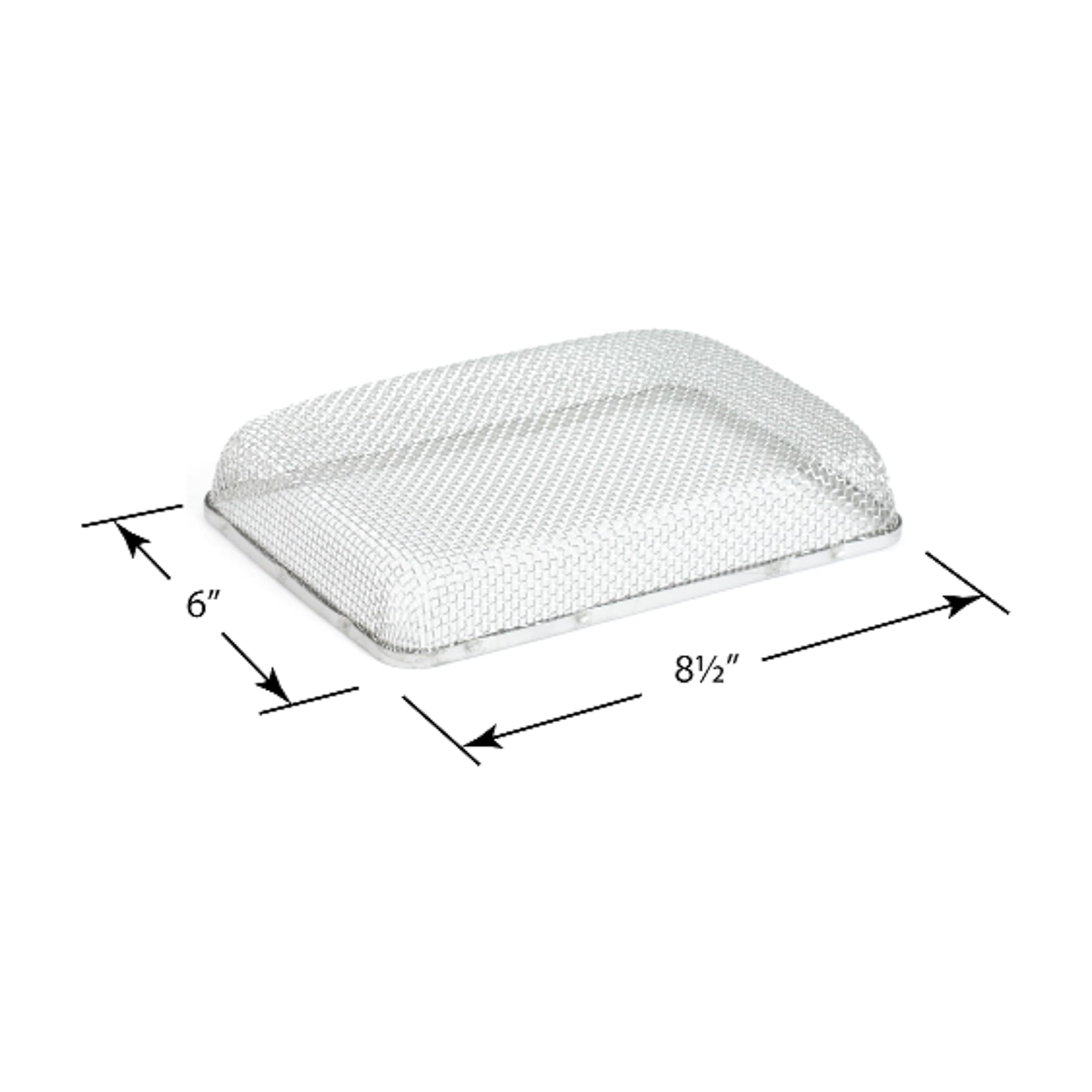 Camco Insect Flying Screen- Protects The Water Heater Vents from Flying Insect Nests, Stainless Steel Mesh, WH 500 -(42145),6" X 8.5" X 1.3", White