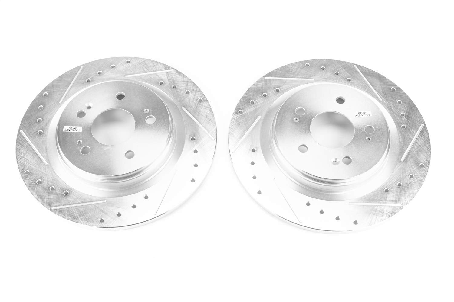 Power Stop Drilled and Slotted JBR1756XPR Rear Brake Rotor Pair For Honda Odyssey 2018-2024 [Model Specific]