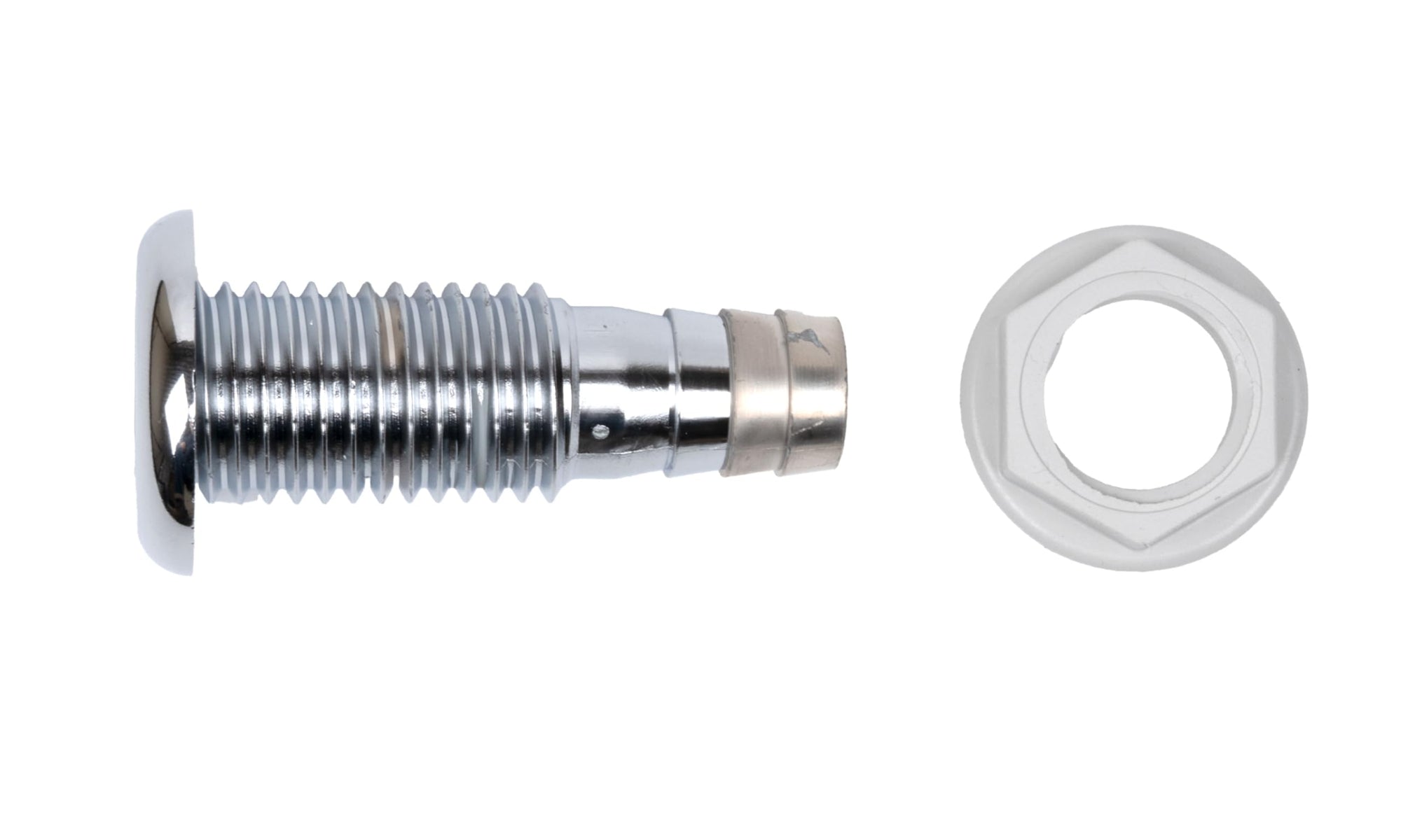 3/4" T-H Marine Straight Thru-Hull Fitting | Durable UV Stabilized Chrome Plated Plastic Marine Hose Connection | Reliable Thru-Hull Solutions for OEM and DIY Boating Applications