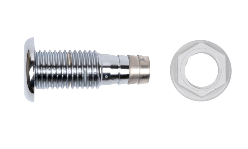 3/4" T-H Marine Straight Thru-Hull Fitting | Durable UV Stabilized Chrome Plated Plastic Marine Hose Connection | Reliable Thru-Hull Solutions for OEM and DIY Boating Applications