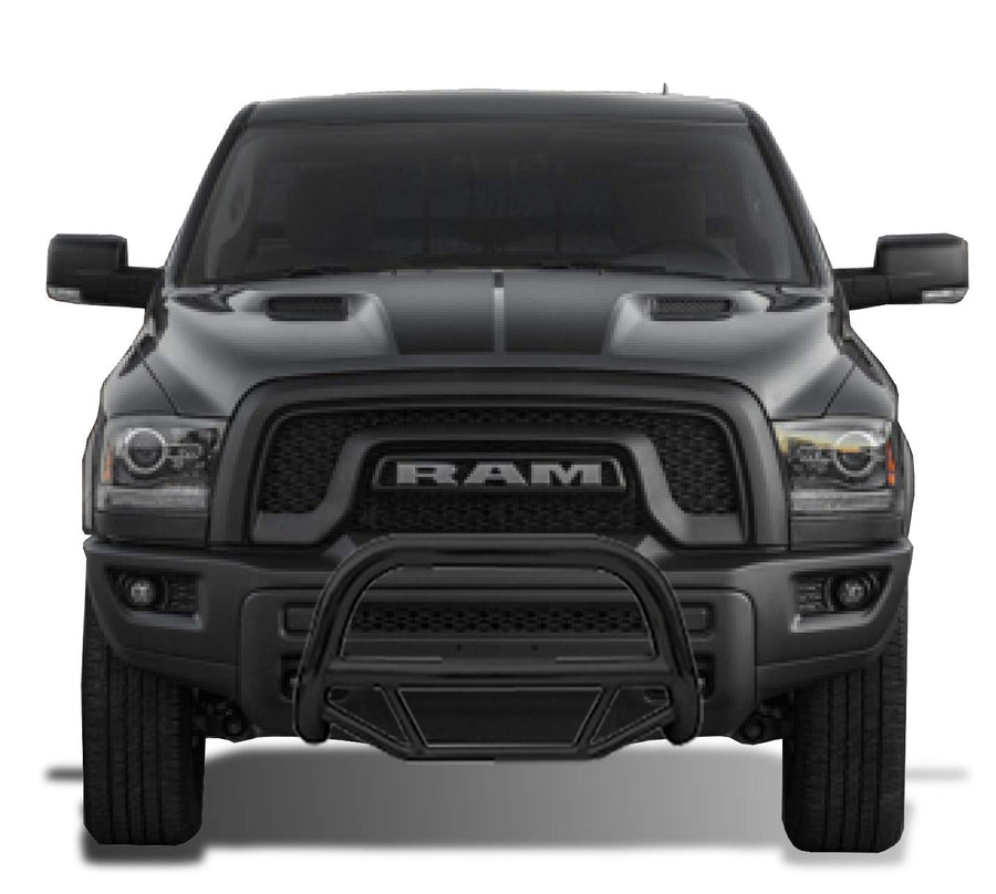 Max T Black Horse Bull Bar Textured Black Compatible with 2019-2023 Ram 1500-MBT-MR1512