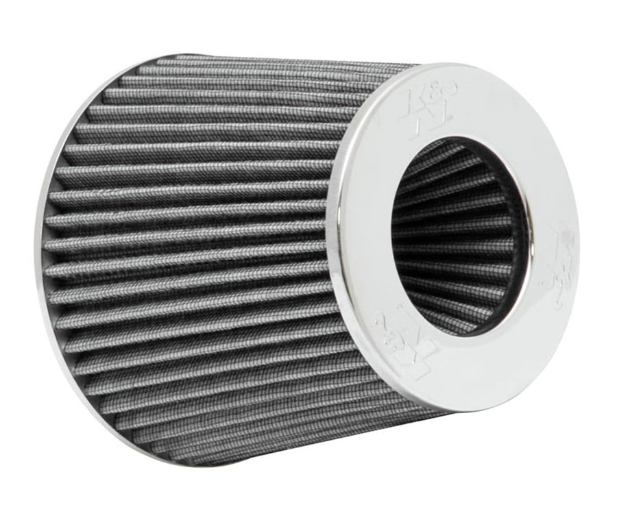 High-Flow K&N Original Lifetime Universal Clamp-On Air Filter: Performance, Premium, Washable: Flange Diameter: 4 In, Filter Height: 5.5 In, Flange Length: 1.125 In, Shape: Round Tapered, RG-1001WT