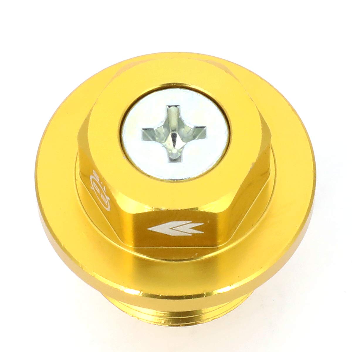 Magnetic Oil Drain Plug NRG Innovations, M20 X 1.5 Thread Size Engine Oil Drain Nut w/Washer, Gold, T-6061 Aluminum w/Stainless Steel Internal Magnet, NRG-NOP-300GD