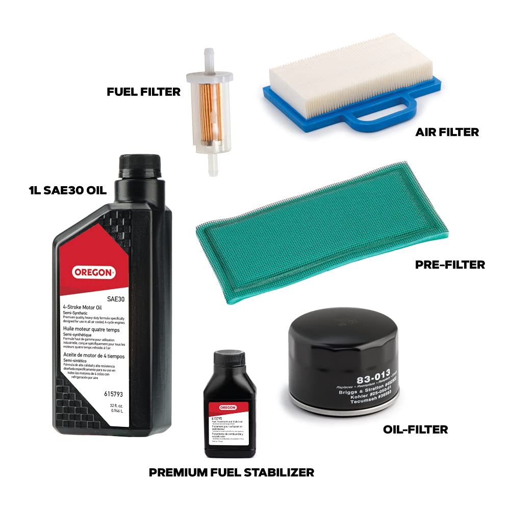 Oregon Engine Tune-Up Maintenance Kit for Briggs & Stratton Lawn Mower Twin Cylinder Engines (01-104)