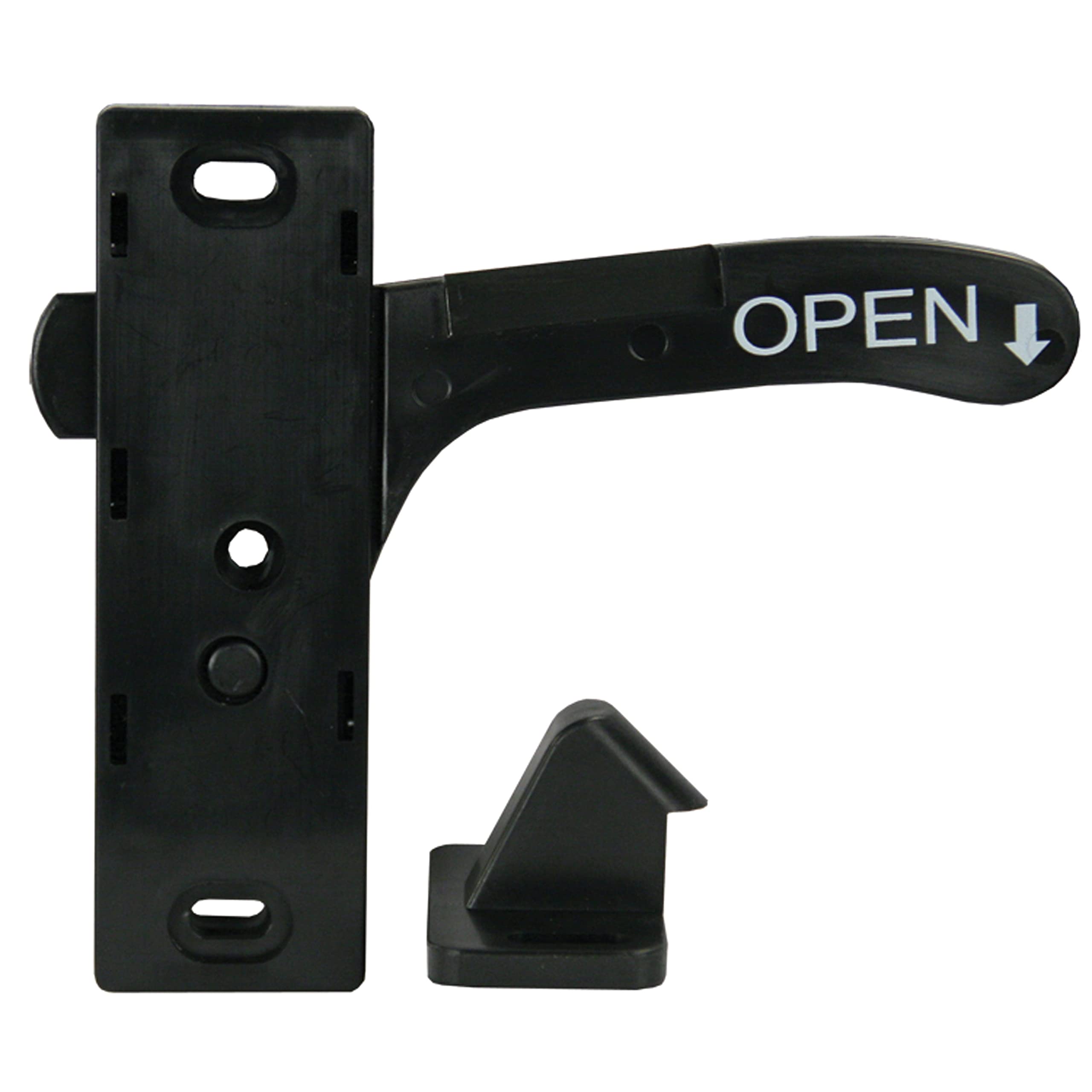 Screen Door Latch JR Products 10765 - Right Hand, Black