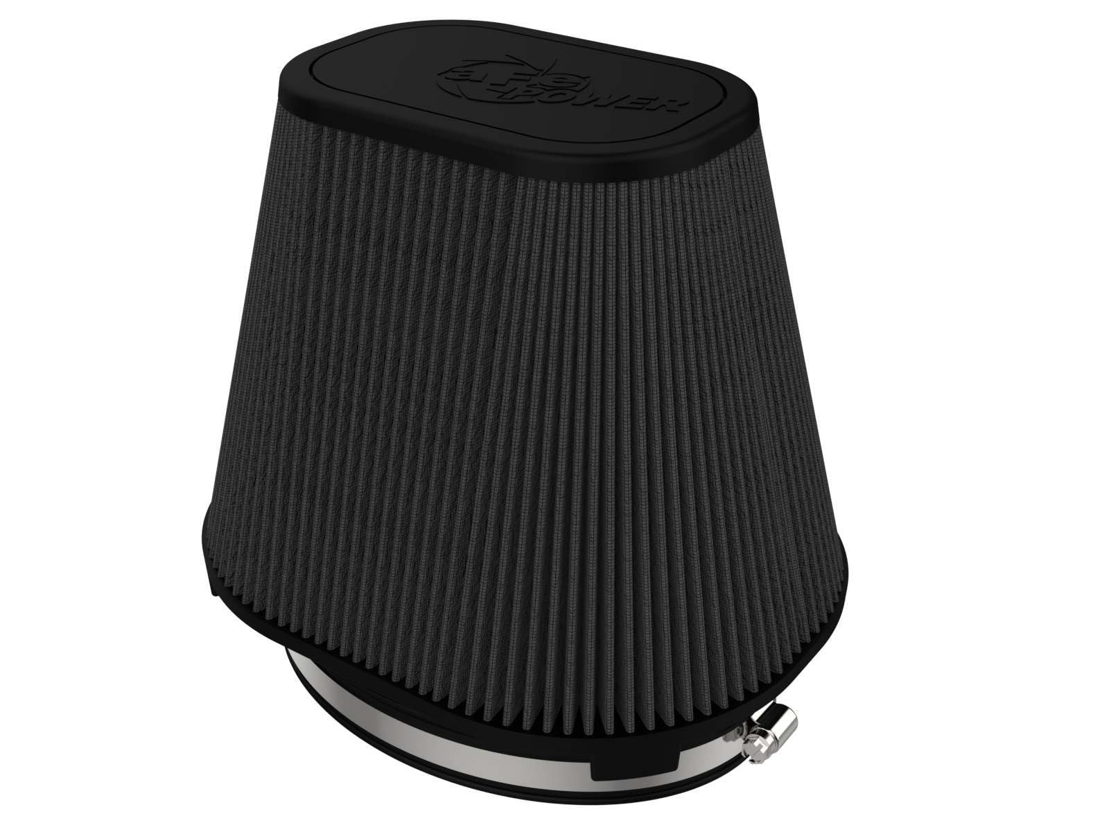 aFe POWER Intake Replacement Track Series Air Filter w/Pro 5R Oiled Media - Black, 7.50"x5.50" Inlet, 7" Tall - #24-90112K