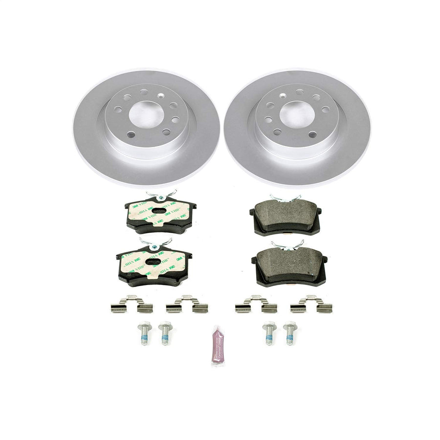 Power Stop ESK515 Euro-Stop Rear Brake Kit For Audi Volkswagen A6 1998-2004, Passat 1998-2005 [Model Specific]
